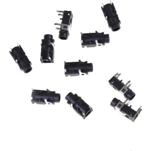 10 Pieces PJ321 3.5mm Female Audio Connector 4 Pin SMT Headphone Jack Socket PJ-321 PCB Mount Stereo Jack