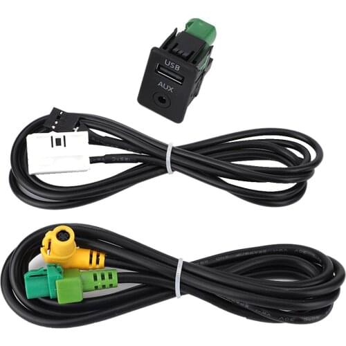 1x RCD510+310+300+RNS315 AUX USB Switch Cable Fit for MK6 CC