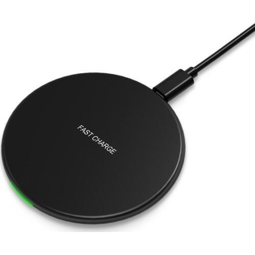 2019 Slim Qi Wireless Fast Charger 10W for Samsung S10 S9 S8 with 7.5W Fix Frequency for iPhone X fast charging White Black