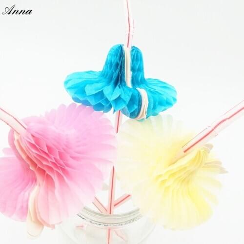 50pcs Hawaii girls Drinking Straws Parasol Cocktail Paper Straws Hawaiian Hula Beach Party Cocktail Straws Colorful Mixed Colors
