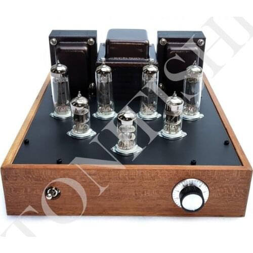 6P14 push-pull tube power amplifier tube 15W*2 35HZ-20KHZ distortion: ≤0.5% three-band audio equalization
