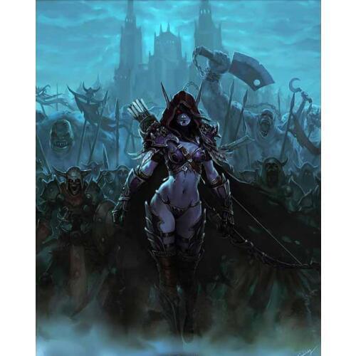 5D DIY square round Diamond Painting WOW Sylvanas Cross Stitch Diamond Embroidery Pattern Rhinestone Home Decor J0522