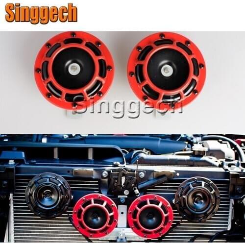 12V Car Red Electric Blast Tone Horn Kit For Renault Duster Laguna Megane 2 3 Logan Captur Clio For Saab 9-3 9-5 93 For MG 3 ZR