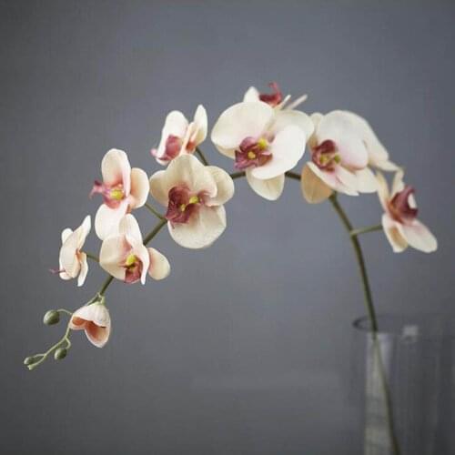 Silk Orchid Phalaenopsis Flowers Wedding Floral Bouquet Artificial Plants Large Long Stem 11 Heads Fake Flowers Home Decor tlsm