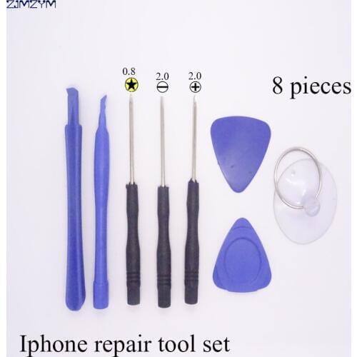 Hot sale 8 in 1 Mobile Phone Repairing Tool Kit Spudger Pry Opening Tool LCD Repair Tools with 2.0MM\0.8MM star screwdrivers