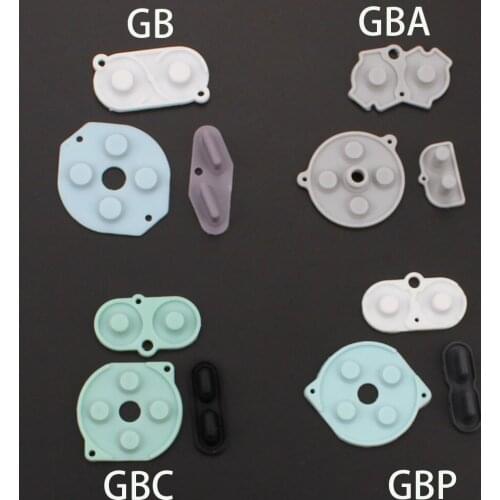 1set Rubber Conductive Buttons A B D pad for GameBoy Classic GB GBA GBC GBP GBA SP Silicone Start Select Keypad Repair parts