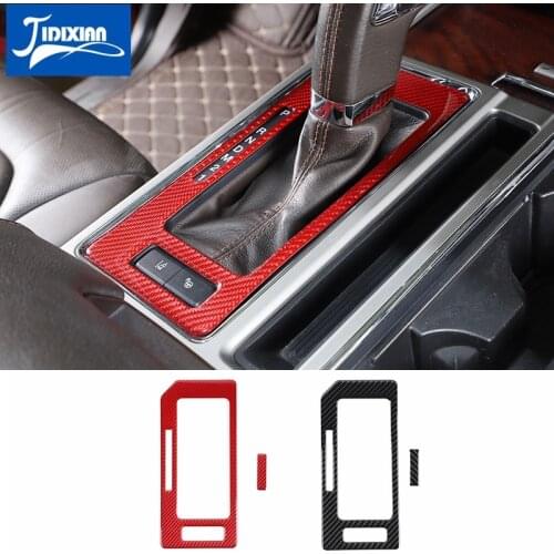 JIDIXIAN for Ford F150 2015-2020 Gear Shift Water Cup Holder Decoration Sticker Cover Trim Car Interior Accessories
