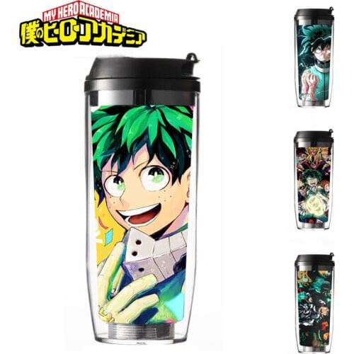 Japan Anime My Hero Academia Cartoon Manga Peripheral Double Layer Vacuum Cup Fashion Double Layer Kids Water Cup Shipping Free