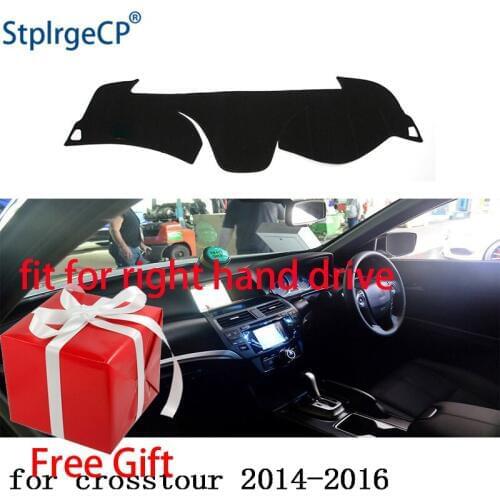 Car Dashboard Cover Mat for honda crosstour 2014-2016 Right Hand Drive Dashmat Pad Dash Mat Covers Dashboard Accessories