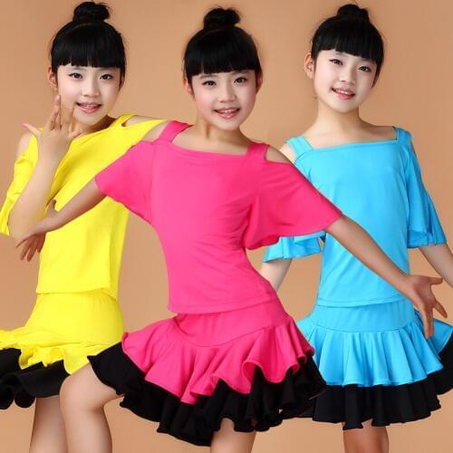Hot Sale Child Kids Girls Dance Clothes Latin Dance Dress Dance Clothes Dance Costumes