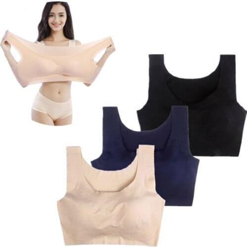 3pcs M-6XL Women Yoga Bra Sport Top Mesh Breathable Push Up Bras Running Fitness Athletic Vest Wireless BH Brassiere Plus Size