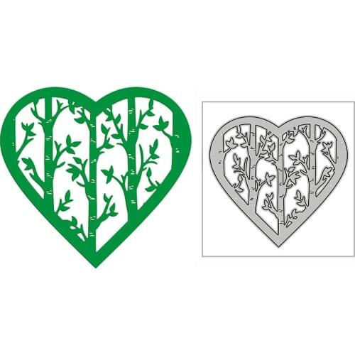 New Tree Forest Leafy Heart 2020 Metal Cutting Dies for DIY Scrapbooking and Card Making Decorative Embossing Craft No Stamps