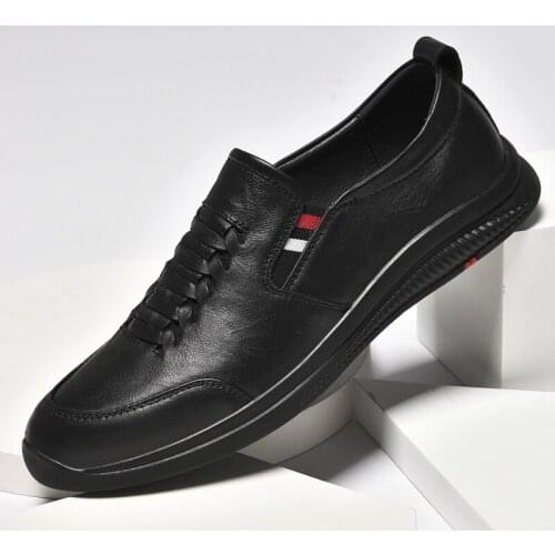 Genuine Leather Dress Shoes Men Classic Walking Footwear Business Formal Shoes 100% Real Leather Men Loafers