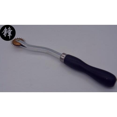 Model wheel, all-just-tooth zoned cloth wheel, black wood handle scanning line wheel sewing needle scribing wheel proofing round