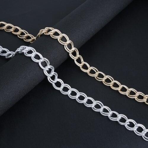 Fashion 19x17mm Antique Silver Gold Plated Jewelry Metal Link Chain Aluminum Chain For DIY Making Bracelet Necklace Finding