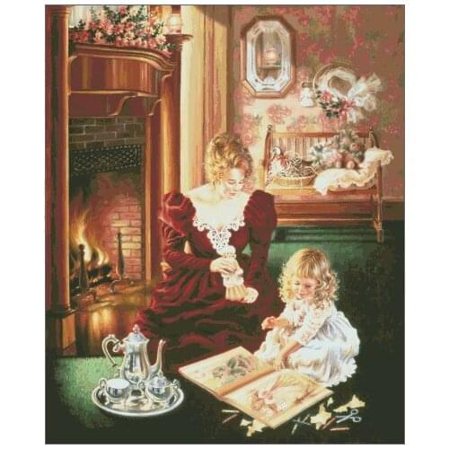 Beautiful Motherly Love Cross Stitch Kits Crafts Top Quality Embroidery Sewing Needlework DIY 14CT Unprinted Decor Handmade