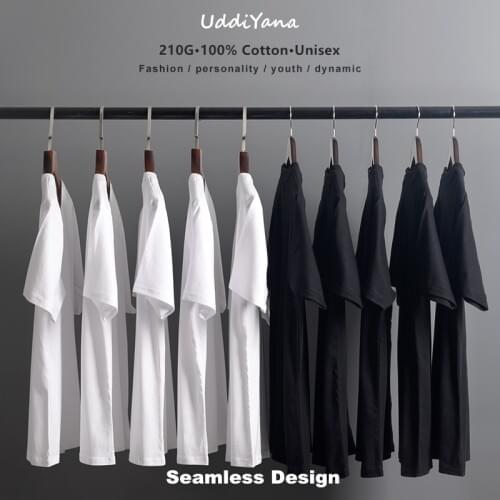 2021 New High Quality 100% Cotton T-shirt Unisex Short Sleeve T-shirts Fashion Seamless Mens Tee Womens Top Summer Sweatshirt