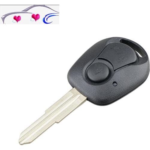 New 2 Buttons Remote Car Key Shell forSSANGYONG ACTYON KYRON REXTON uncut blade key fob cover case replacement high quality