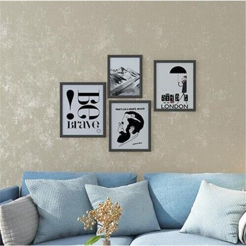 Beibehang Plain nonwovens wallpaper bedroom warm and simple modern American living room solid color European green new wallpaper