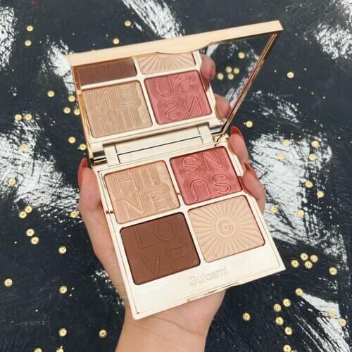 GUICAMI Ginger Four-color High-gloss Blush Repair Plate Dandelion Rouge Net Red Pearl Lightening Powder Integrated Plate