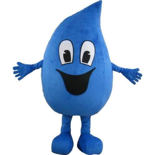 Custom Water Shape Mascot Costume Adult Size Waterdrop Costume With A Mini Fan Inside Head For Commercial Advertising Party
