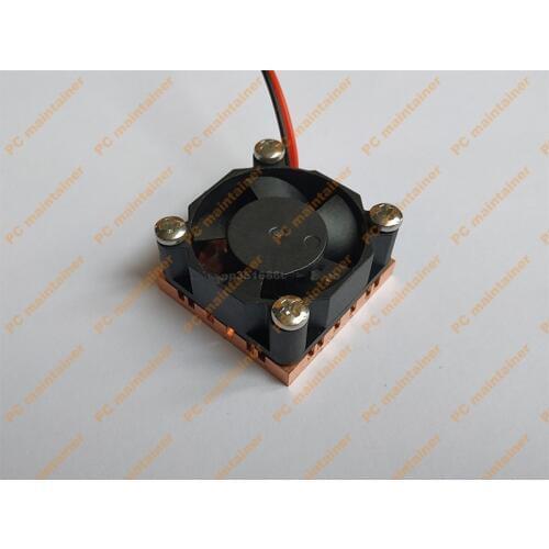 With 3010 fan slotted north-south bridge routing chip with fan air cooled fin radiator 30*30*4.0mm pure copper heatsink cooler