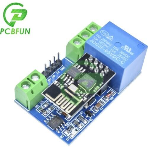ESP8266 5V Wifi Relay Module Smart Home Automation Board ESP-01 WIFI Module for TOI APP Control 10A/250V AC 10A/30V DC Relay
