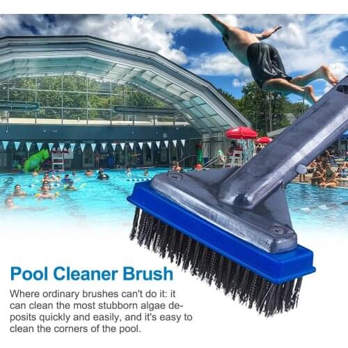 Swimming Pool Spa Algae Cleaning Brush Head Heavy Duty Cleaner Broom Curved Tool Pool Vacuum Algae Cleaning Brush Equipment