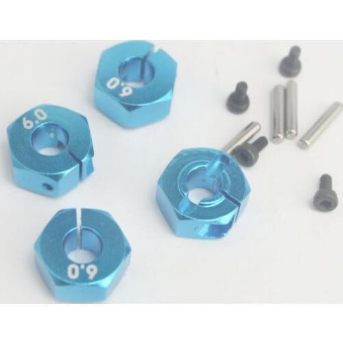 1set 4PCS Upgrade Part 12mm Aluminum Alloy Wheel Hex for 1/10 HSP Nitro 94107Pro Off-road Buggy 94102 On-road Car