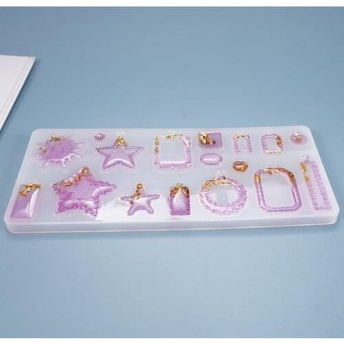 Silicone Casting Resin Epoxy Molds For DIY Resin Pendant Earring Jewelry Findings Tools Moulds Uv Epoxy Handmade Artcraft Making