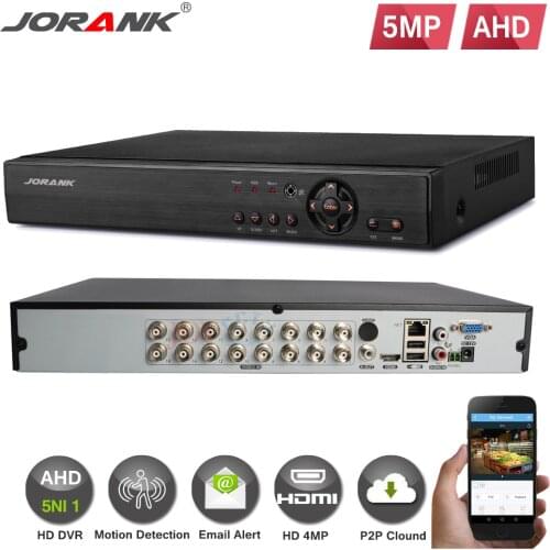 16 Channel AHD DVR 1080P DVR 16CH AHD-HD 4MP 3MP 2.0MP 1920*1080 2.0MP CCTV Video Recorder DVR NVR HVR 5 In 1 Security System