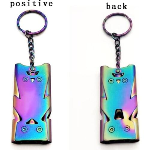 Outdoor Camping Whistle Stainless Steel Triple Pipe Whistle Waterproof Survival Whistle 180 Decibels Multifunction EDC Tools