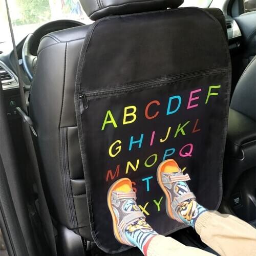 Car-styling T22901 Car Auto Back Seat Organizer Storage Bag Seat Cover Protector Kick Mat