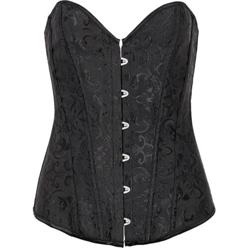WYS.JL Sexy Black White Womens Corset Tops Polyester Fiber Fashion Beautiful Corset