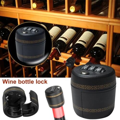 Password Lock Hasp Plastic Bottle Combination Lock Wine Stopper Vacuum Plug Device Preservation For Furniture Hardware Drop Ship