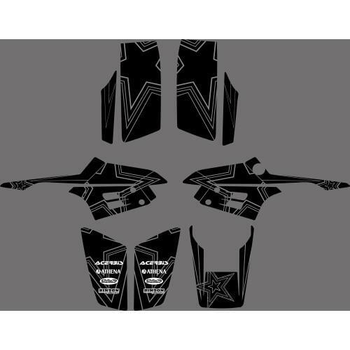 0332 Black New Style DECALS STICKERS Graphics Kits for Warrior 350 ATV