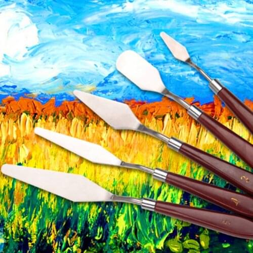 1pcs Stainless Steel Painting Palette Scrape Tools Shovel Spatula Oil Painting Knife Artist Tool for Office School Supplies
