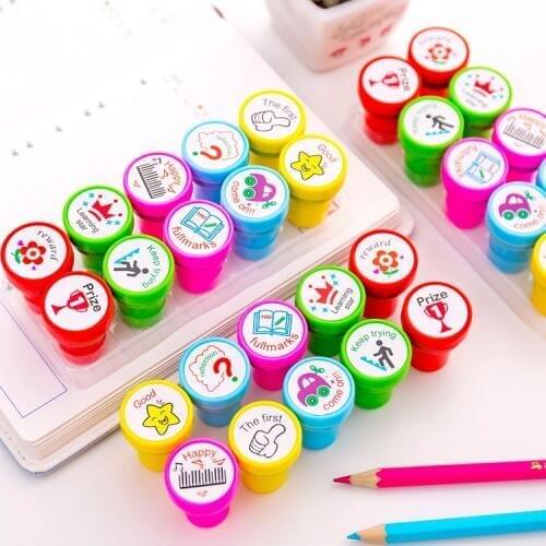 10 pcs/set English Teacher Reviews Stamps Seal set For Scrapbooking Student Prize Promotional Stationery