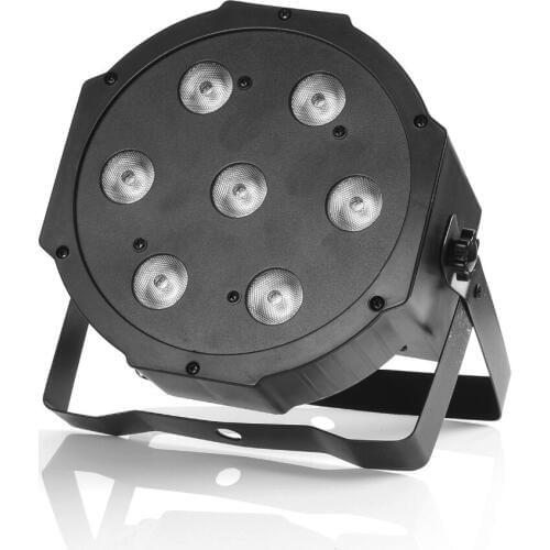 5pcs/lot Magic RGBW LED Effect Stage Light Projector DMX512 Flat PAR Can Lights for DJ Club Ball Christmas Party Wedding Dance