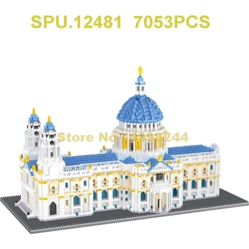8650 7053pcs World Great Architecture St. Paul's Cathedral London Uk Building Blocks Toy