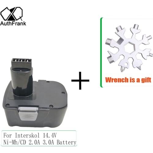Laipuduo For Interskol 14.4V H14 2/3Ah Ni-CD DA-13 / 14.4E Power Tool Replacement Battery Cordless Drill