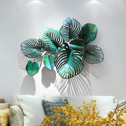 Room decoration accessories Creative Iron art 3D plant wall Hanging Modern Home decoration wall Aesthetic room decor Home decor