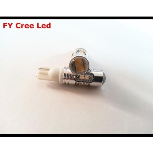 Free shipping 2pc/lot No Error Super Bright White T10 194 W5W 50Watt LED Canbus Side Marker Light+2pcs 32OHM 10w resistors