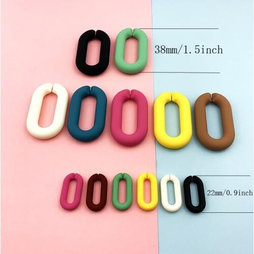 50pcs 22mm 38mm diy Acrylic Twisted candy open link Chains Beads. bagchain for woman Jewelry making Accessories2021Wholesale