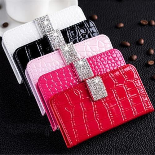 Bling Diamond Buckle Wallet Flip Card Slot Crocodile Leather Case Cover For iphone 12 Mini 11 Pro XS Max XR X 8 7 6 6S Plus SE
