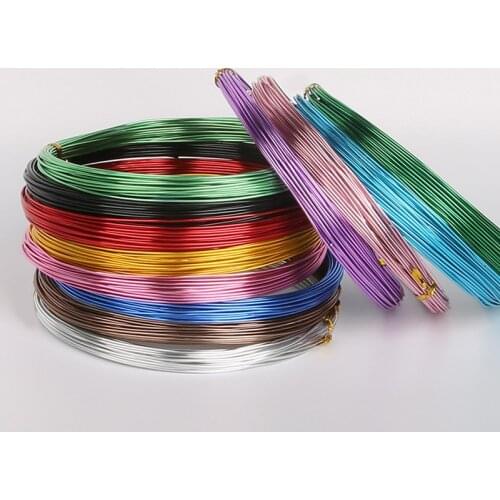 Dia 1mm/1.5mm/2mm/2.5mm Round Aluminum Wire Versatile Painted Plated Metal Aluminium Wire For DIY Craft Bracelet Jewelry Making