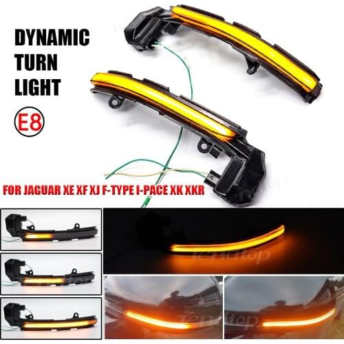 Dynamic Indicator Blinker LED Flowing Turn Signal Lights Reminder Lamps For Jaguar XE XF XJ F-TYPE XKR I-PACE X250 X260