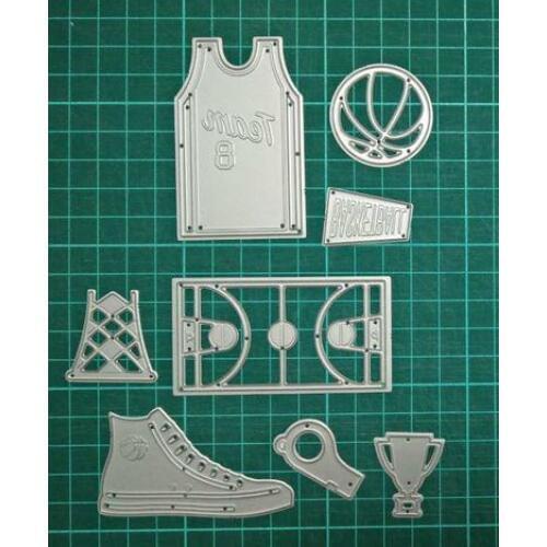 DIY Handmade Sports Basketball Dies Cutter Dies Scrapbooking Albums Paper Trophy Dies Cutting Crafts Paper Gift Crafts Dies Set