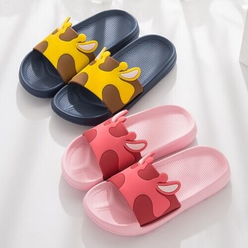Slippers Female Home Thick Bottom Bathroom Bath Non-Slip Mens Slipper Parent-Child Household Cartoon Children Wear-Resistant