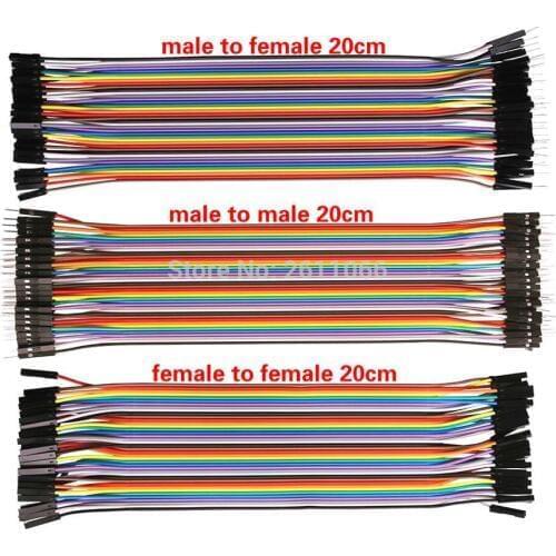 Dupont line 120pcs/Lot 20cm male to male + male to female + female to female jumper wire Dupont cable for arduino Free shipping